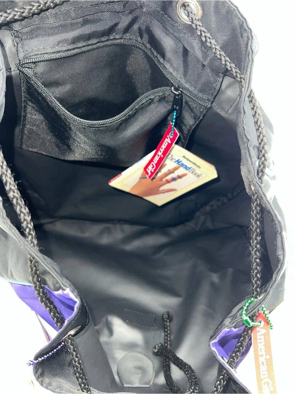 American Girl 90s Dress Like Your Dolls Backpack w/3 Backpack Books-Black/Multi
